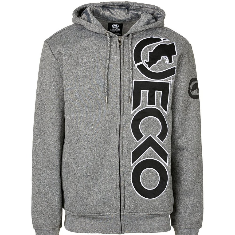 NWT ECKO UNLTD. MEN'S GRAY HOODIE SWEATSHIRT S M